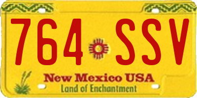 NM license plate 764SSV