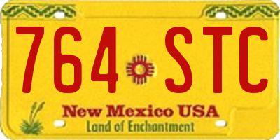 NM license plate 764STC