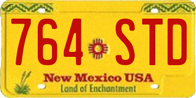 NM license plate 764STD