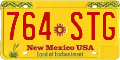 NM license plate 764STG