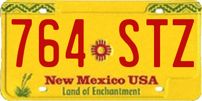 NM license plate 764STZ