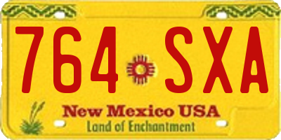 NM license plate 764SXA
