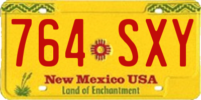 NM license plate 764SXY