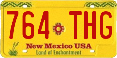 NM license plate 764THG