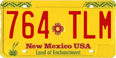 NM license plate 764TLM