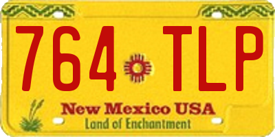 NM license plate 764TLP