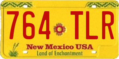 NM license plate 764TLR