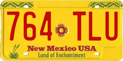 NM license plate 764TLU