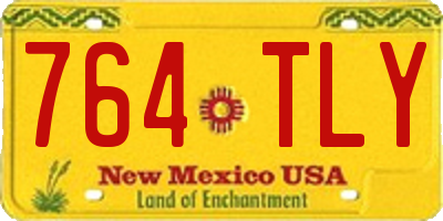 NM license plate 764TLY