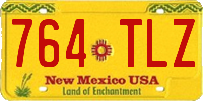 NM license plate 764TLZ