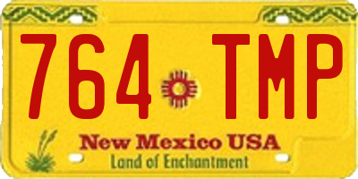 NM license plate 764TMP