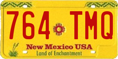 NM license plate 764TMQ
