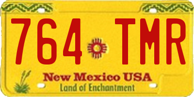 NM license plate 764TMR
