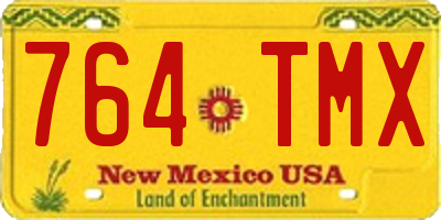 NM license plate 764TMX