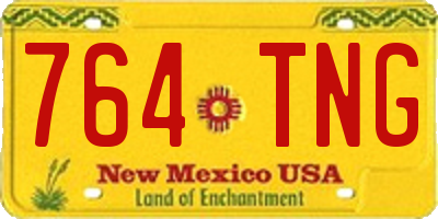 NM license plate 764TNG