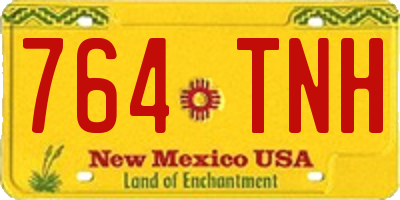 NM license plate 764TNH