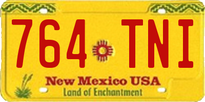 NM license plate 764TNI