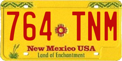 NM license plate 764TNM