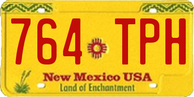 NM license plate 764TPH