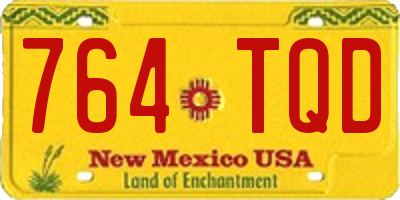 NM license plate 764TQD