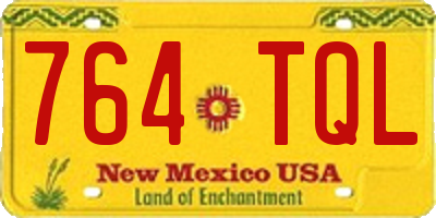 NM license plate 764TQL
