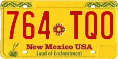 NM license plate 764TQO
