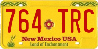 NM license plate 764TRC
