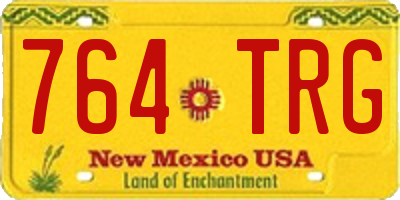NM license plate 764TRG