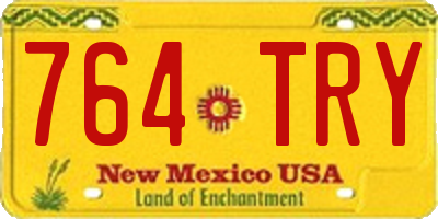 NM license plate 764TRY