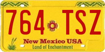 NM license plate 764TSZ