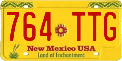 NM license plate 764TTG
