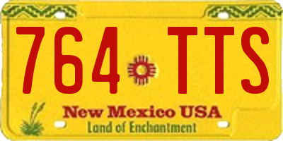 NM license plate 764TTS