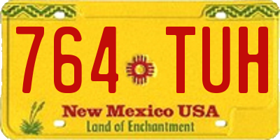 NM license plate 764TUH
