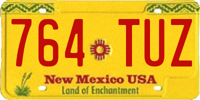 NM license plate 764TUZ