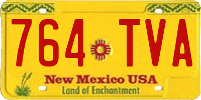 NM license plate 764TVA