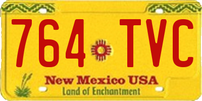 NM license plate 764TVC