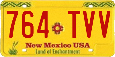 NM license plate 764TVV