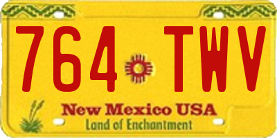 NM license plate 764TWV