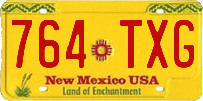 NM license plate 764TXG