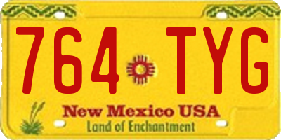 NM license plate 764TYG