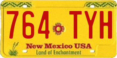 NM license plate 764TYH