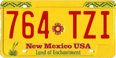 NM license plate 764TZI