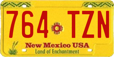 NM license plate 764TZN