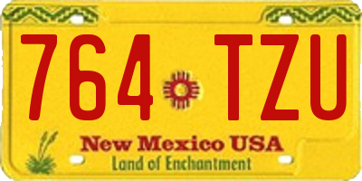 NM license plate 764TZU