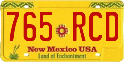 NM license plate 765RCD