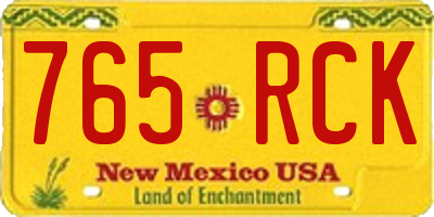 NM license plate 765RCK