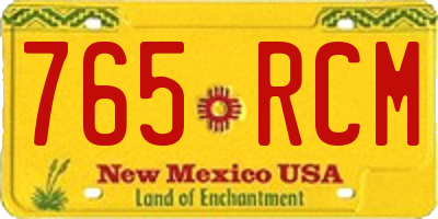 NM license plate 765RCM