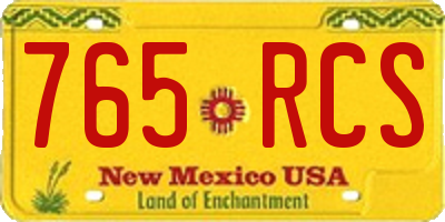 NM license plate 765RCS