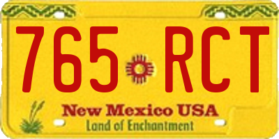 NM license plate 765RCT