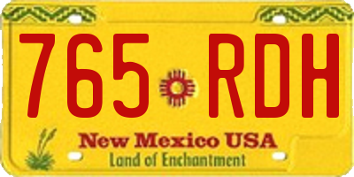 NM license plate 765RDH